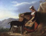 Jacques-Francois Ochard La jeune Italienne oil painting